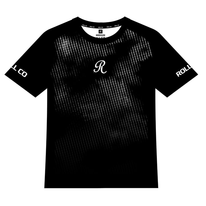 ROLL CO BJJ MMA Rashguard with white R logo - Front